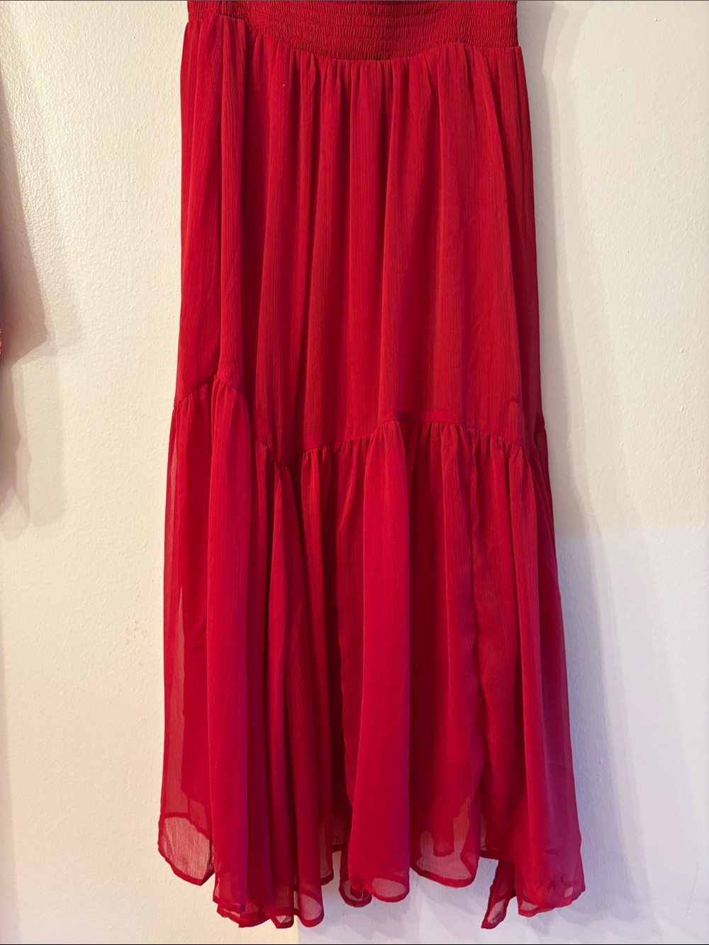 American Eagle Outfitters Red Midi Skirt